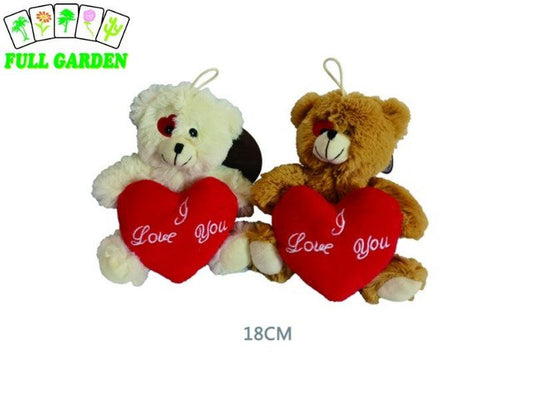 Peluche Orso Love 12cm Con 2pz