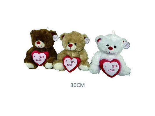 Peluche Orso Con Cuore 30cm Pz1